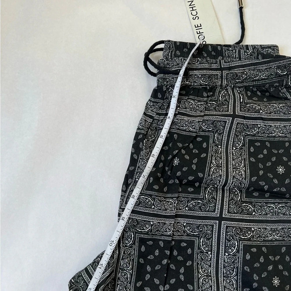 Sofie Schnoor Black White Women’s Patchwork Bandana Print Trousers Pants XS NWT - Picture 4 of 7